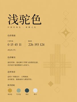 中国传统色 浅驼色 #E2C17C 色卡