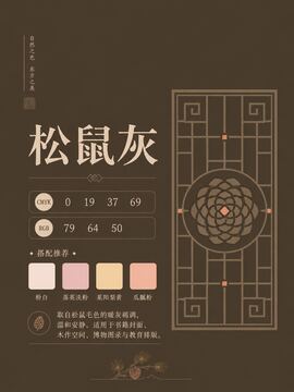 中国传统色 松鼠灰 #4F4032 色卡