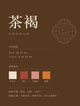 中国传统色 茶褐 #5D3D21 色卡