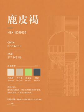 中国传统色 鹿皮褐 #D99156 色卡