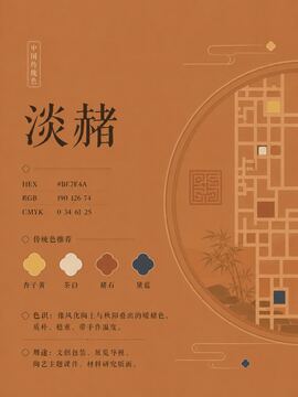 中国传统色 淡赭 #BE7E4A 色卡