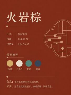 中国传统色 火岩棕 #863020 色卡
