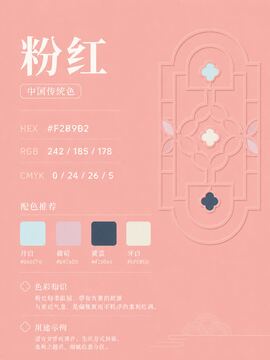 中国传统色 粉红 #F2B9B2 色卡