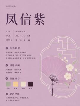 中国传统色 凤信紫 #C8ADC4 色卡