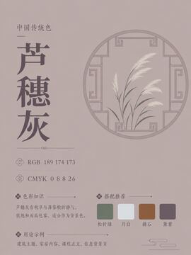中国传统色 芦穗灰 #BDAEAD 色卡