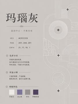 中国传统色 玛瑙灰 #CFCCC9 色卡