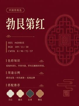 中国传统色 勃艮第红 #6D0B1E 色卡
