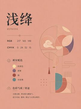 中国传统色 浅绛 #D9A594 色卡