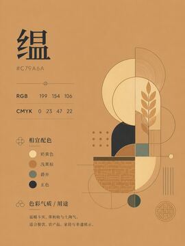 中国传统色 缊 #C79A6A 色卡