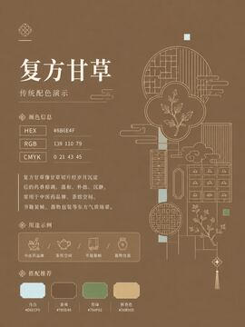 中国传统色 复方甘草 #8B6E4F 色卡