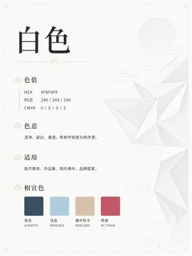 中国传统色 白色 #F8F8F8 色卡
