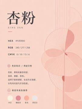 中国传统色 杏粉 #F0D9D0 色卡